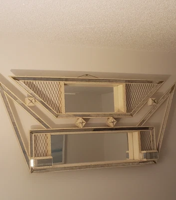 $980 • Buy Vintage Mid Century Modern Atomic Shadowbox  Mirror Illinois Moulding Company.