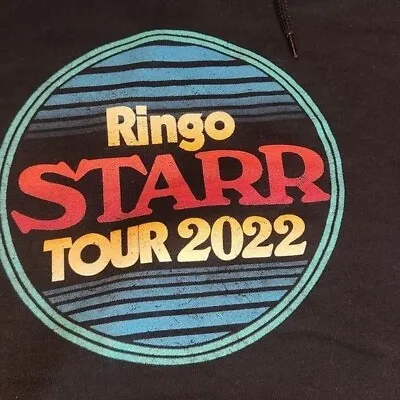 RINGO STARR Black Hoodie TOUR 2022 Preowned Adult MEDIUM  B7 • $34