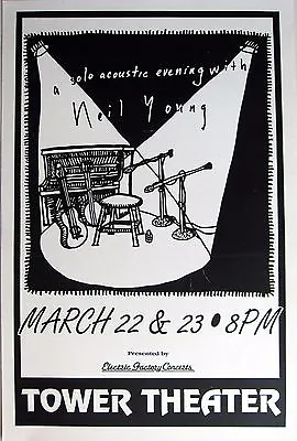 $17.41 • Buy Neil Young  A Solo Acoustic Evening With  1995 Philadelphia Concert Tour Poster