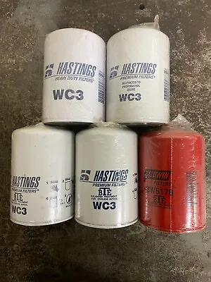 (5)  Lot Of 5 Cooling System Filters 4 Hastings WC3 1 Baldwin BW5178 • $22