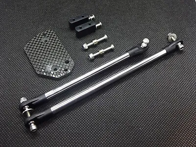 UKMonsters Tamiya Clodbuster/Clod Carbon Servo Plate With Linkage Steering Kit • £21