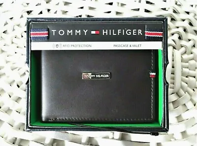 £17.99 • Buy Men's Leather Wallet 'Tommy Hilfiger' Bifold, BROWN,Credit Card Slots, ID Holder