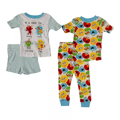 Sesame Street Unisex 4 Piece Cotton Pajama Set • $22.98