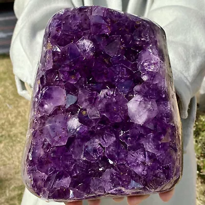 6.7LB Atural Amethyst Geode Quartz Cluster Crystal Specimen Heali • $15.50