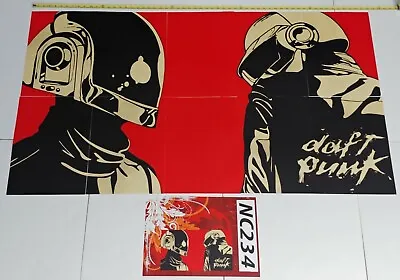 DAFT PUNK 10 Part 5ft Wall Mural Art Poster #2 Electronic DJ Dance House Music • $44