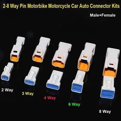 JST06R-JWPF-VSLE-D Mini Connector Kits 2-8 Way Pin Motorbike Motorcycle Car Auto • $6.73