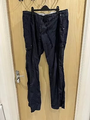 Next Tall Size 18 Navy Cargo Trousers • £5