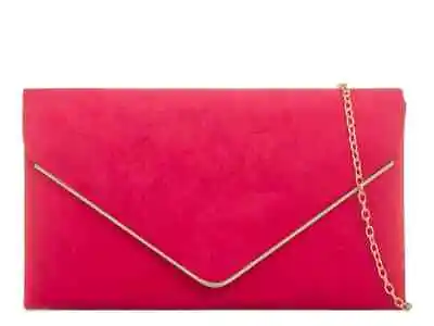 £12.99 • Buy Women Ladies Faux Suede Envelope Clutch Bag Prom New Evening Purse Party Handbag