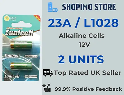 2 X L1028 23A 8LR23 23AE 12v Batteries Doorbell Chime Alkaline Eunicell Battery • £2.99