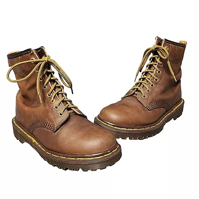 Dr. Martens Doc England MIE 90's Vintage Crazy Horse Brown 1460 Boots UK 4 US 6 • $89.99