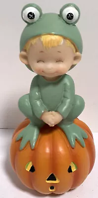 Morehead Halloween Frog Boy Pumpkin Miniature Small Figure Figurine • $9.98