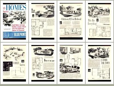 All-america Homes 19 1970 Mid Century Modern Vintage House Plans X100 Mid Centu • $39.99