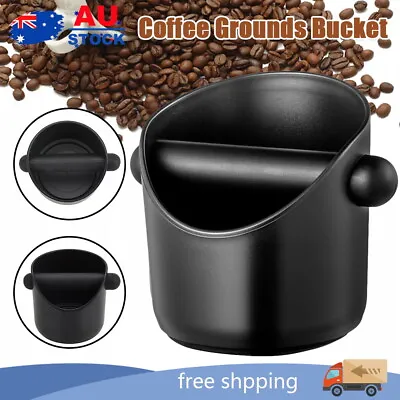 $13.09 • Buy AU Coffee Waste Container Espresso Grinds Knock Box Tamper Tube Bin Bucket Black