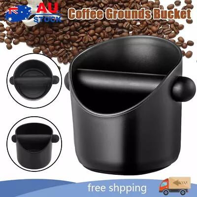 Coffee Waste Container Grinds Knock Box Tamper Tube Bin Black Bucket AU Stock • $13.95