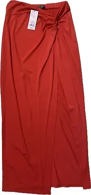 NWT Women's Wild Fable Small High-Rise Twisted Red Skirt With Slit Length 38  • $15