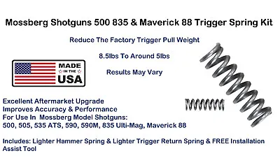 For Mossberg Shotguns 500 835 & Maverick 88 Trigger Spring Kit  Reduced Pull • $21