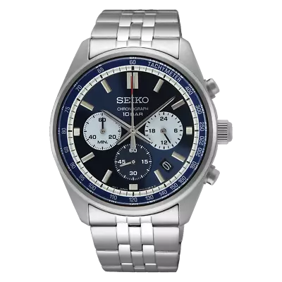 Men's Seiko Quartz Chronograph Watch Sterling SilverB427 • $250