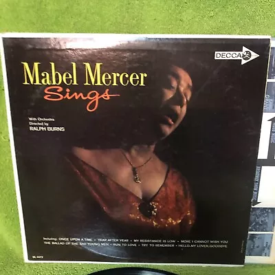 Mabel Mercer – Mabel Mercer Sings - VINYL RECORD LP • $4.85