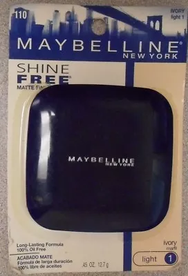 Maybelline Shine Free Matte Finish Pressed Powder #110 Ivory *very Rare* • $39.99