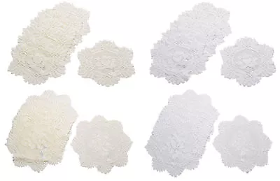 £7.99 • Buy Traditional Floral Lace Doilies Pack Of 6 Doyleys Vintage Home Table Mat 8  12 