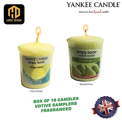 *NEW* Box Of 18 Official Yankee Candle Votive Samplers Fragranced Candles  • £16.49