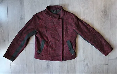 Maison Scotch Burgundy Wool Blend Jacket 10/M Vgc! • £29
