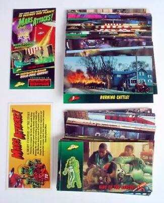 1996 Topps Mars Attacks WideVision Complete Set 72 Card Set Sci Fi Aliens Burton • $18.99