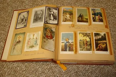 $149.99 • Buy Vintage Album Of Over 400 Catholic Holy Cards And Ephemera