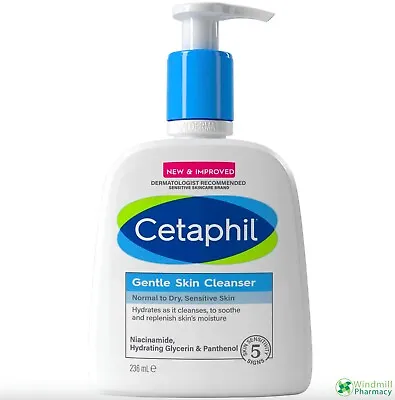 Cetaphil Gentle Skin Cleanser Dry Sensitive Face Body Wash Fragrance Free 236ml • £10.99