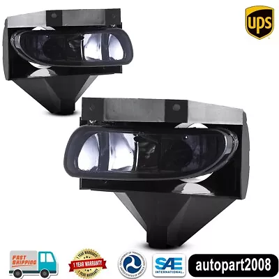 Fog Lights For 1999-2004 Ford Mustang Smoke Lens Driving Bumper Lamps W/Blubs • $25.29