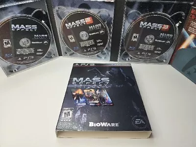 Mass Effect Trilogy 1 2 3 CIB Complete W/ Inserts PS3 Sony Playstation 3 • $19.95