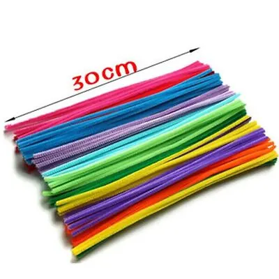 50 Pcs Infuse Pipe Cleaners Chenille Craft Sticks  Asst Colours 30cm • $4.79