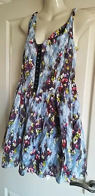 New Ladies Pretty Floral Patterned Multi Coloured Dress Size 10 By Max C London • £4