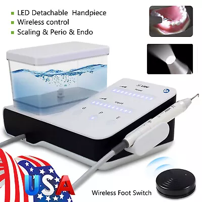 LED Dental Piezo Ultrasonic Scaler &10 Tips & Bottle Fit EMS Cavitron WOODPECKER • $219