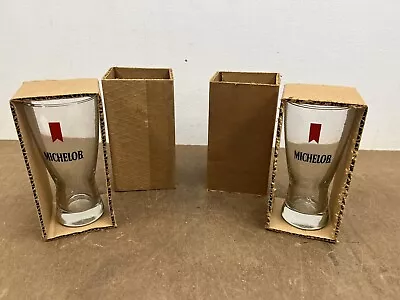 Vintage Michelob Beer Glass LOT Pilsner Mug SET Bar NOS Nib Barware Advertising • $4.99