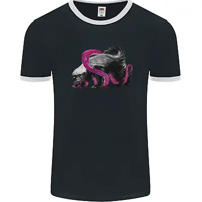 Honey Badger Mens Ringer T-Shirt FotL • £8.99