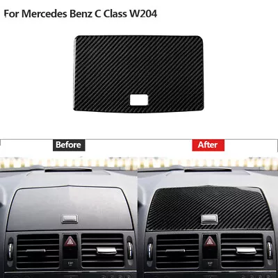 Carbon Fiber Navigation Control Panel Cover Trim For Mercedes-Benz C-class W204 • $11.53