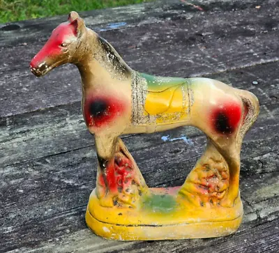 $12.87 • Buy Vintage Chalkware Horse Carnival Prize Statue Figurine 11.5  Tall