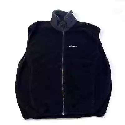 Marmot Full Zip Fleece Vest Sherpa Collar Men's XL Style 8301K Zipped Pockets • $15.99