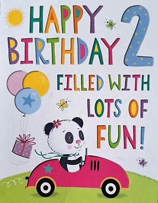Happy Birthday 2 Filled With Lots Of Fun! Birthday Card For 2 Year Old Girl. • £2.48