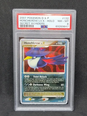 $1.25 • Buy PSA 8 2007 Pokemon D & P Secret Wonders Honchkrow Lv. X Holo #132 - 69269647