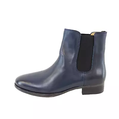 Ladies Chelsea Boots SCHUHE & HANDWERK 38 (37) Leather Blue Ankle Shoes New • $259.73