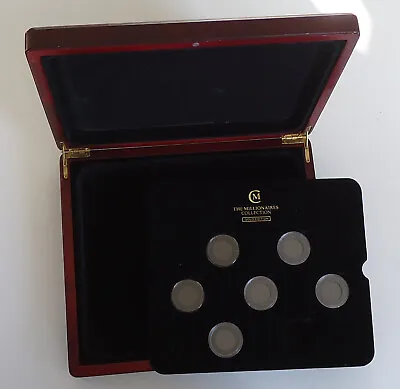 Wood Coin Case Display Millionaires Collection Gold Coins 22mm Capsules 1/4 Oz • £17.95