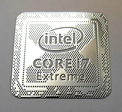 Intel Core I7 Extreme Silver Chrome Sticker 18 X 18mm Skylake-X Case Badge • $1.99
