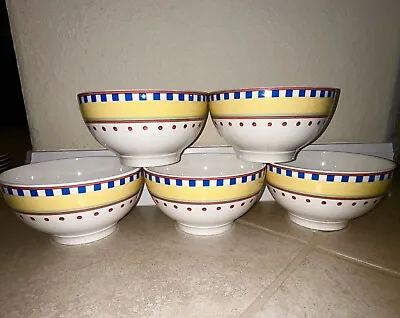 Villeroy & Boch Twist-Bea Set Of 5 Footed Rice Or Cereal Bowls 5 1/2  NEW • $175
