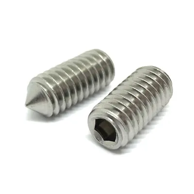 #10-32 Stainless Steel Cone Point Allen Socket Set Screw (Choose Length & Qty) • $240.07