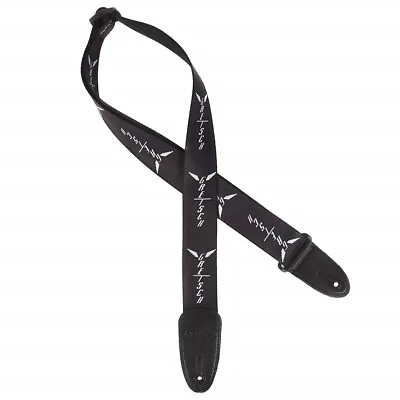 NEW Gretsch Wing Logo Pattern Poly Guitar Strap - BLACK/GREY #922-9464-001 • $21.89