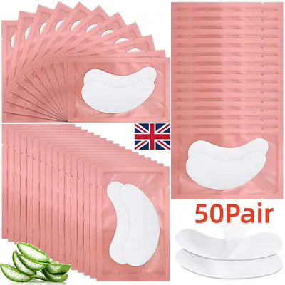 £1.75 • Buy 50 Pair Under Eye Pads, Eyelash Extension Lint Free Gel Patches For Beauty Salon