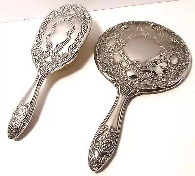 Vintage Silverplate Brush And Mirror Set • $29.99