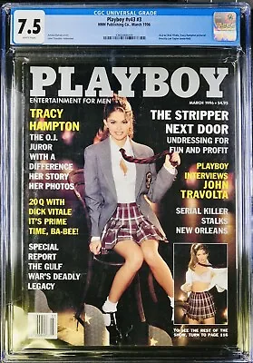Playboy March 1996 Priscilla Taylor Amara Ann Dunae Tracy Hampton John Travolta • $0.99